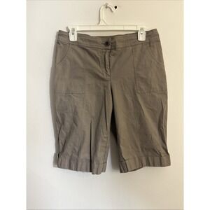 Chicos 0 Short Bermuda Shorts Light Brown Stretchy Waist